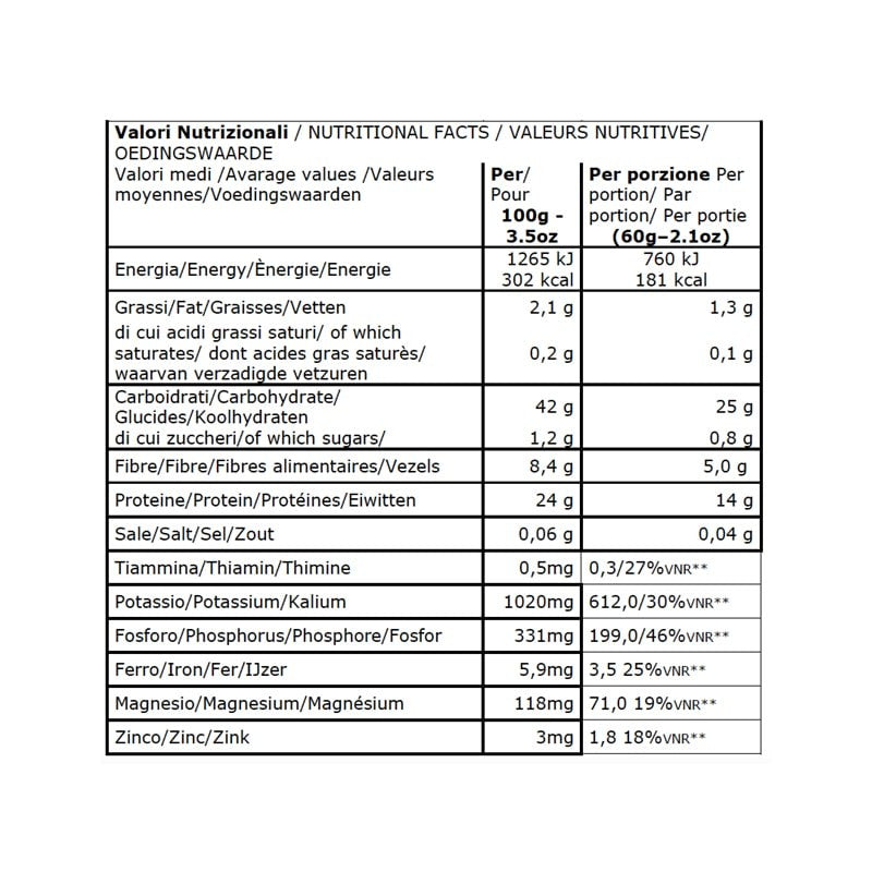 Small Paccheri 4 Legumes Pasta (100% Legumes) 250g