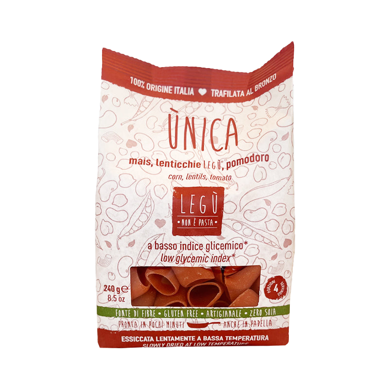 Paccheri Pasta (Yellow Corn, Red Lentils & Tomato) 240g