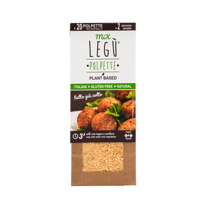 Pre-cooked organic meatball patty mix (lentils and chickpeas)