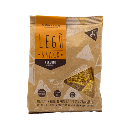 Snacks crunchy triangles (100% legumes) Turmeric & Pepper flavored