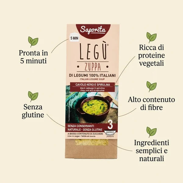 Zuppa Saporita Bio con Cavolo Nero e Spirulina